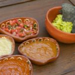 Salsa, Guacamole and chips