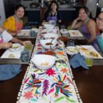 Cooking class students enjoying their meal