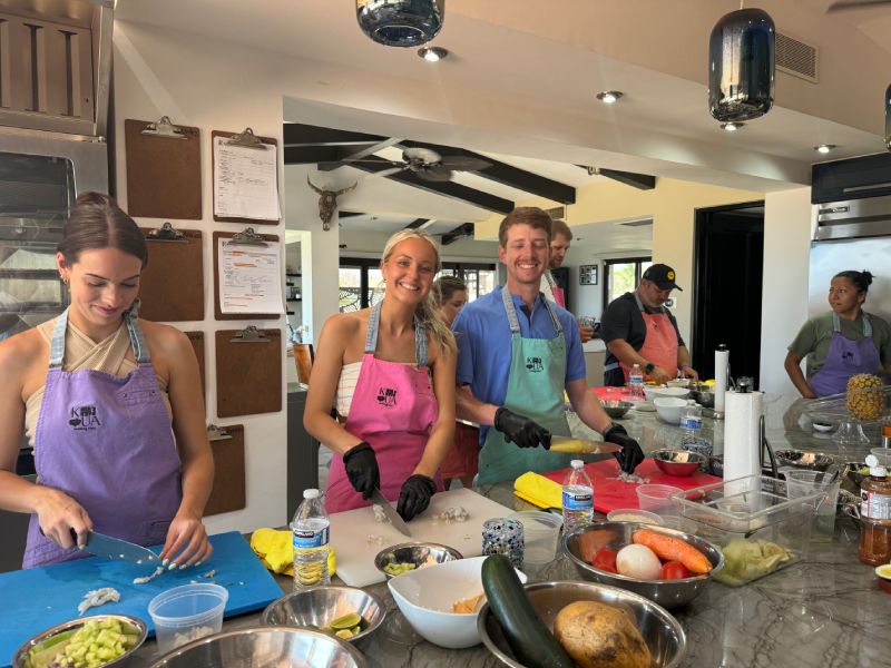 Cooking class participants