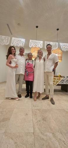 Wedding Photo with married couple and Chef Ari